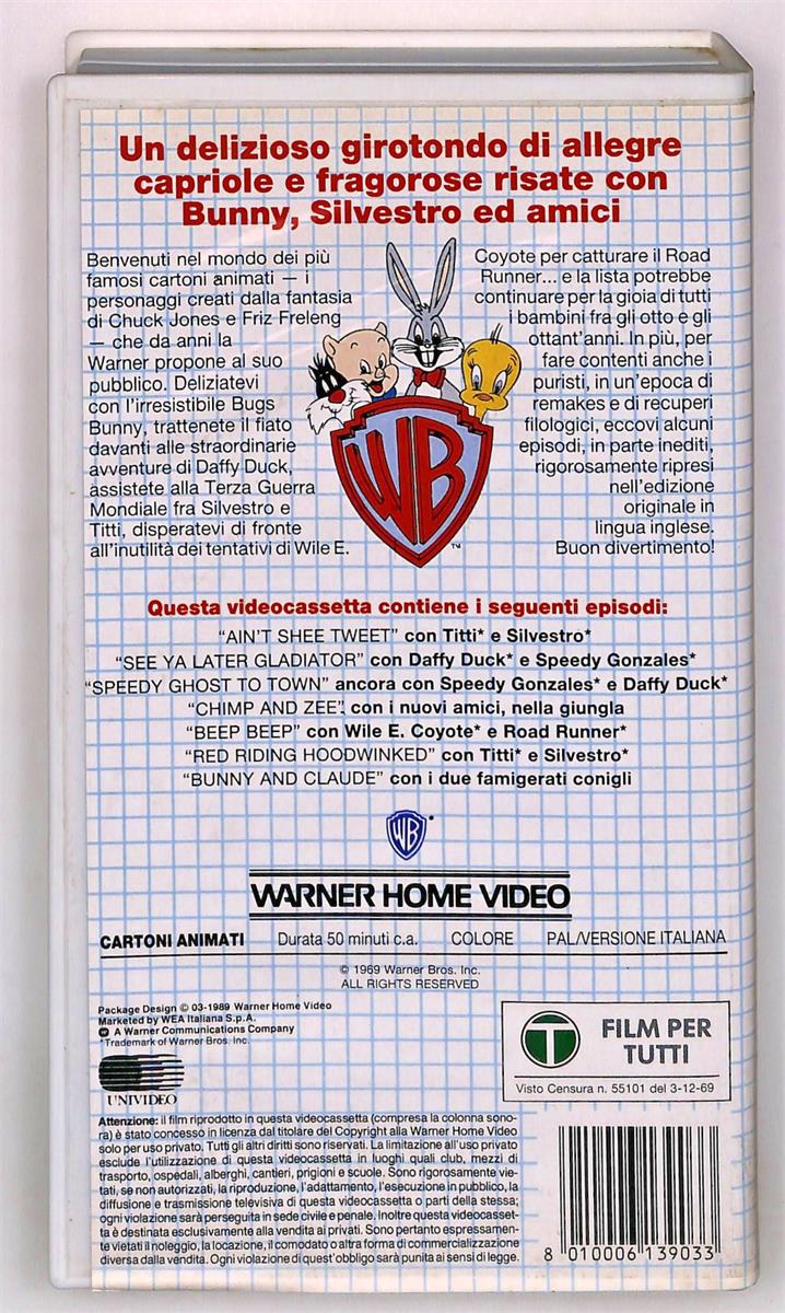 EBOND Cartoonshow N 5 Silvestro e Gonzales Dente Per Dente Parte 1 VHS VH004715