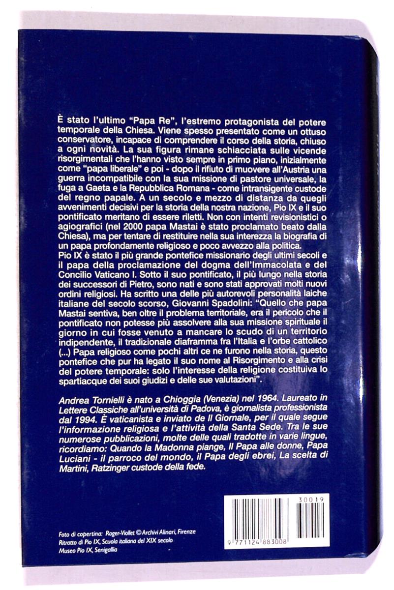EBOND Pio Ix Di Andrea Tornielli Il Giornale N.19 Libro LI018552