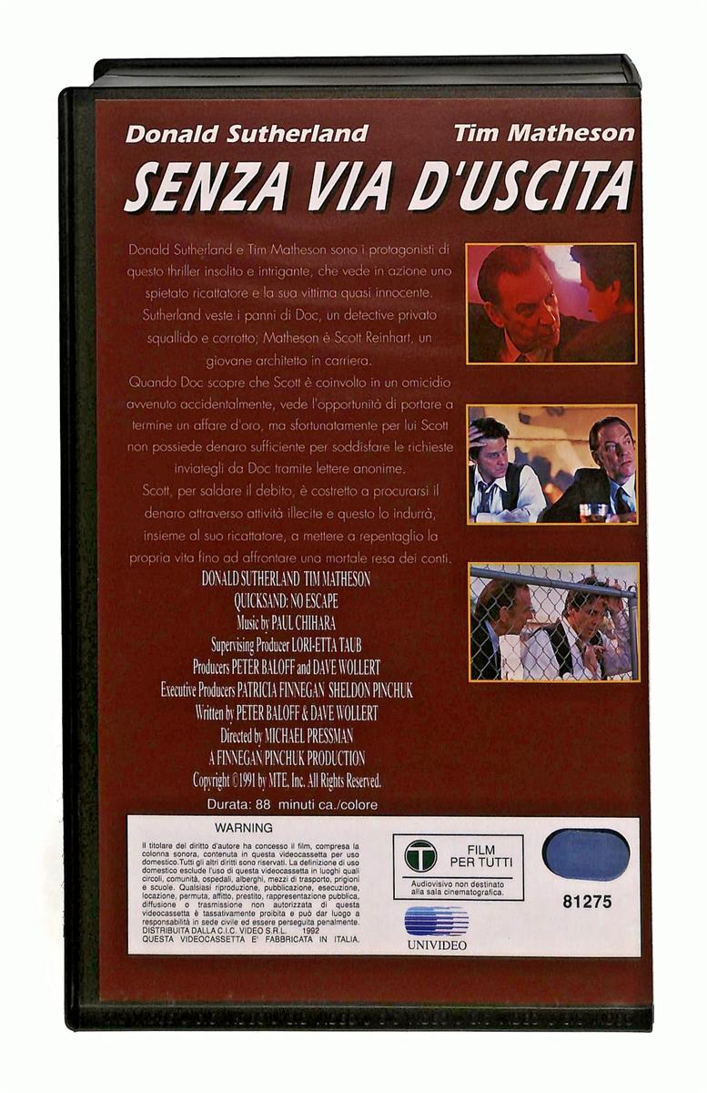 EBOND Senza Via d Uscita Universal Cic VHS VH005054