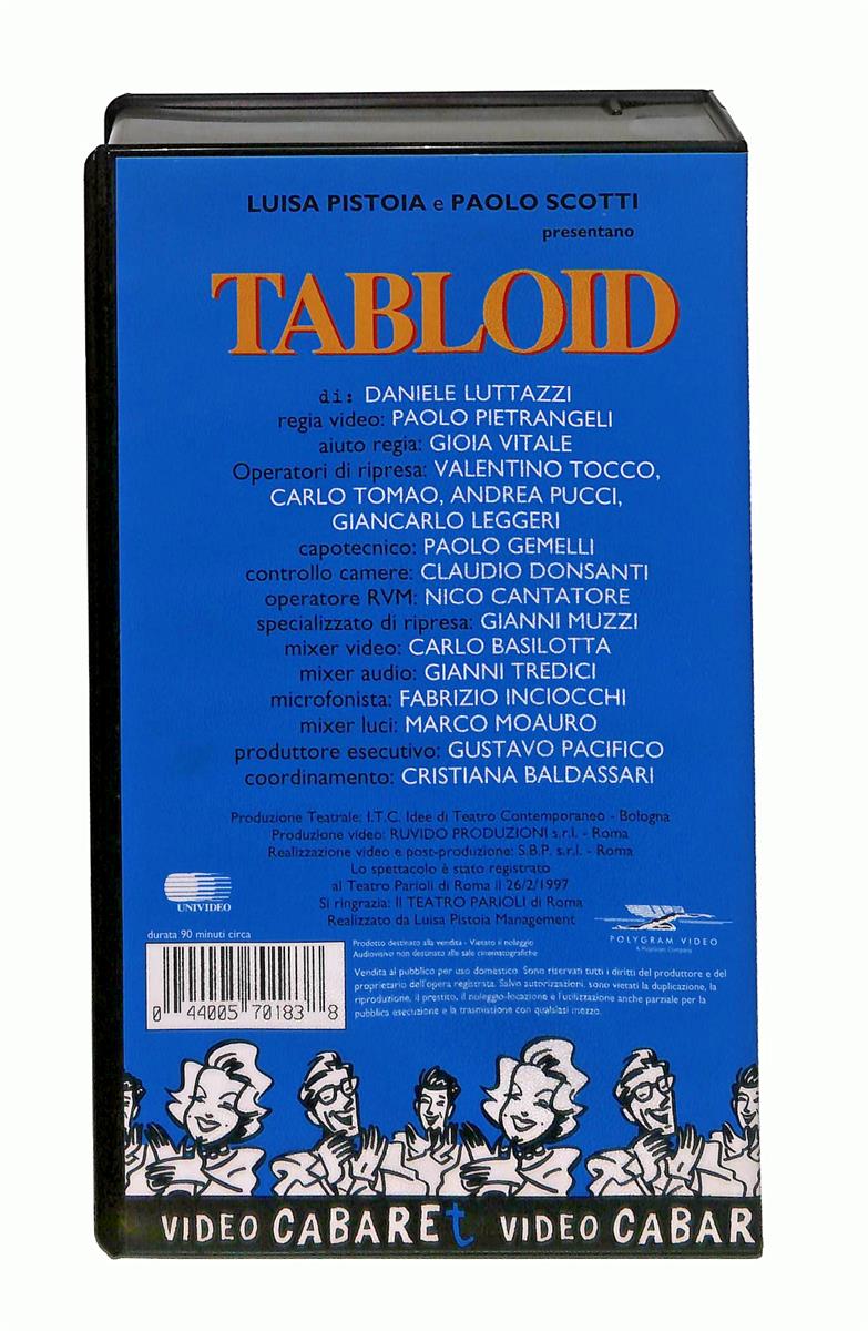 EBOND Tabloid Daniele Luttazzi VHS VH003066