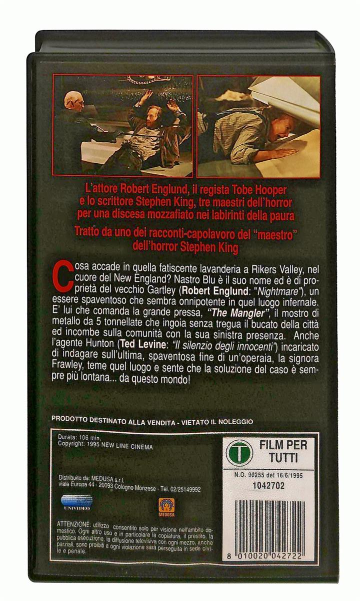 EBOND The Mangler La Macchina Infernale Medusa VHS VH005212