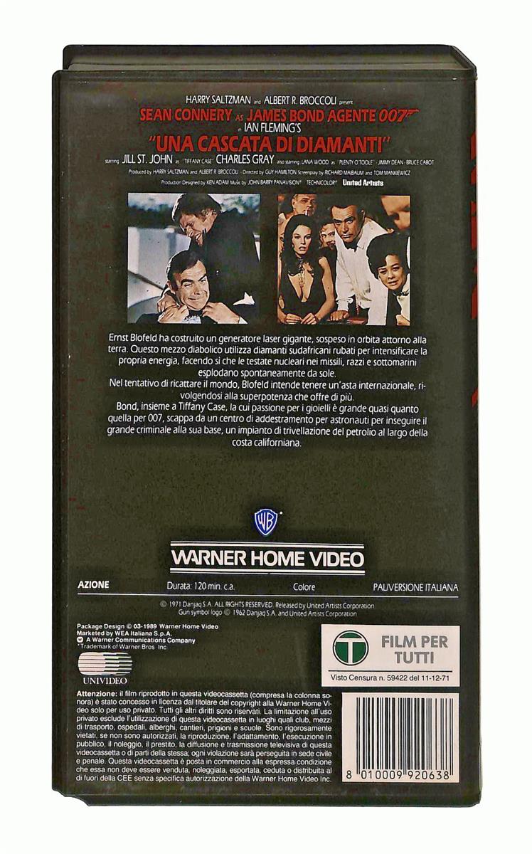 EBOND Una Cascata Di Diamanti James Bond 007 Wb VHS VH002233