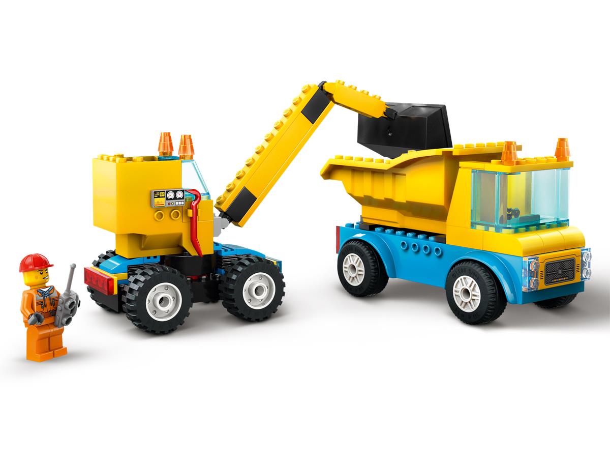 LEGO 60391 Camion da cantiere e gru con palla da demolizione