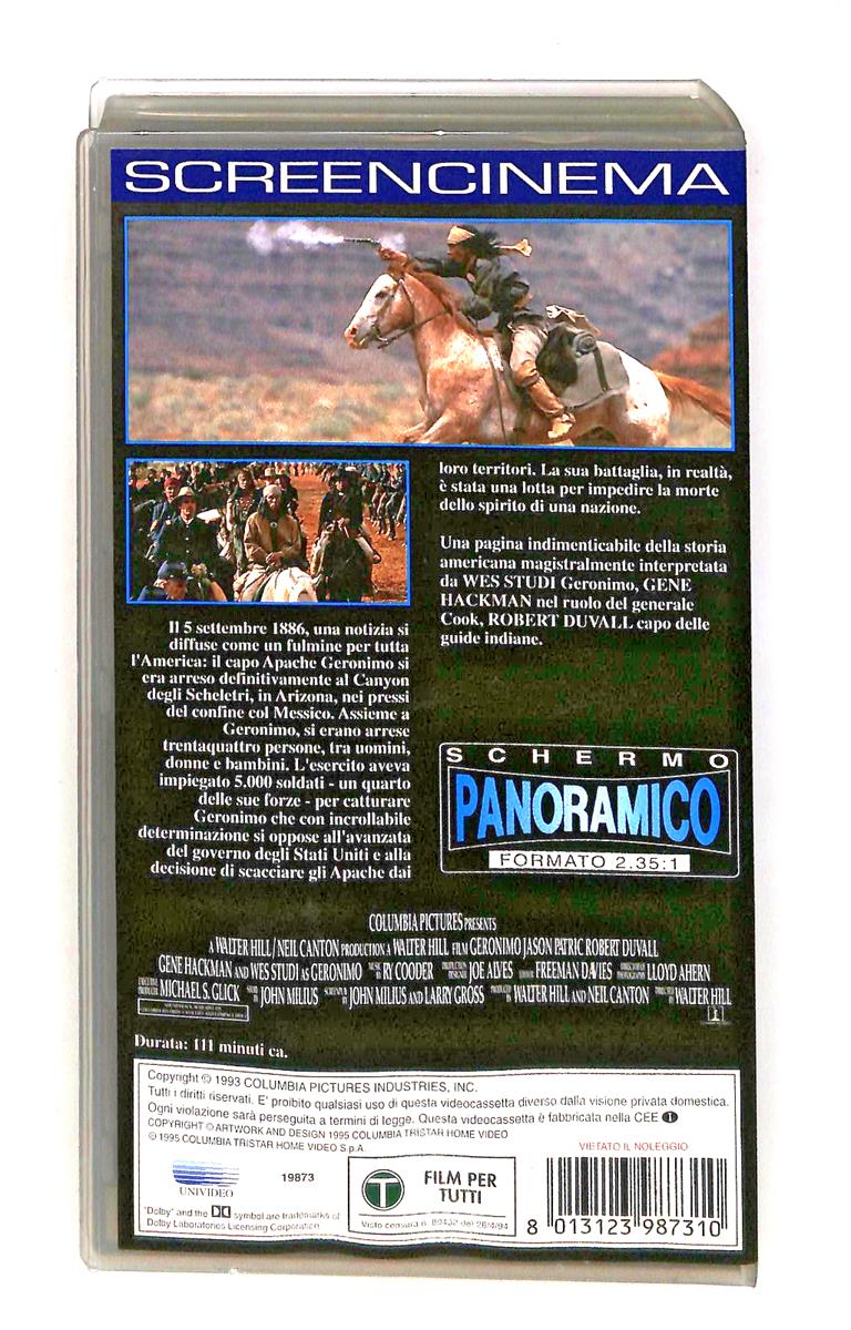 EBOND Geronimo Screencinema Columbia VHS VH003175