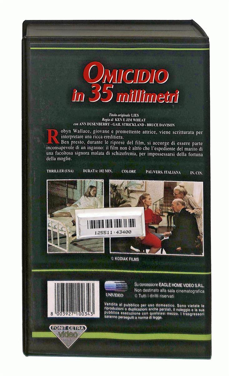 EBOND Omicidio In 35 Millimetri Fonit Cetra Video VHS VH003734