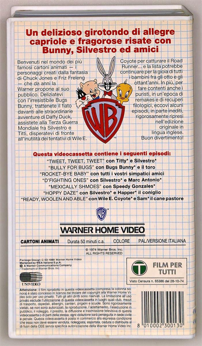 EBOND Cartoonshow N 9 Silvestro Contro Gonzales Parte 1 VHS VH004607