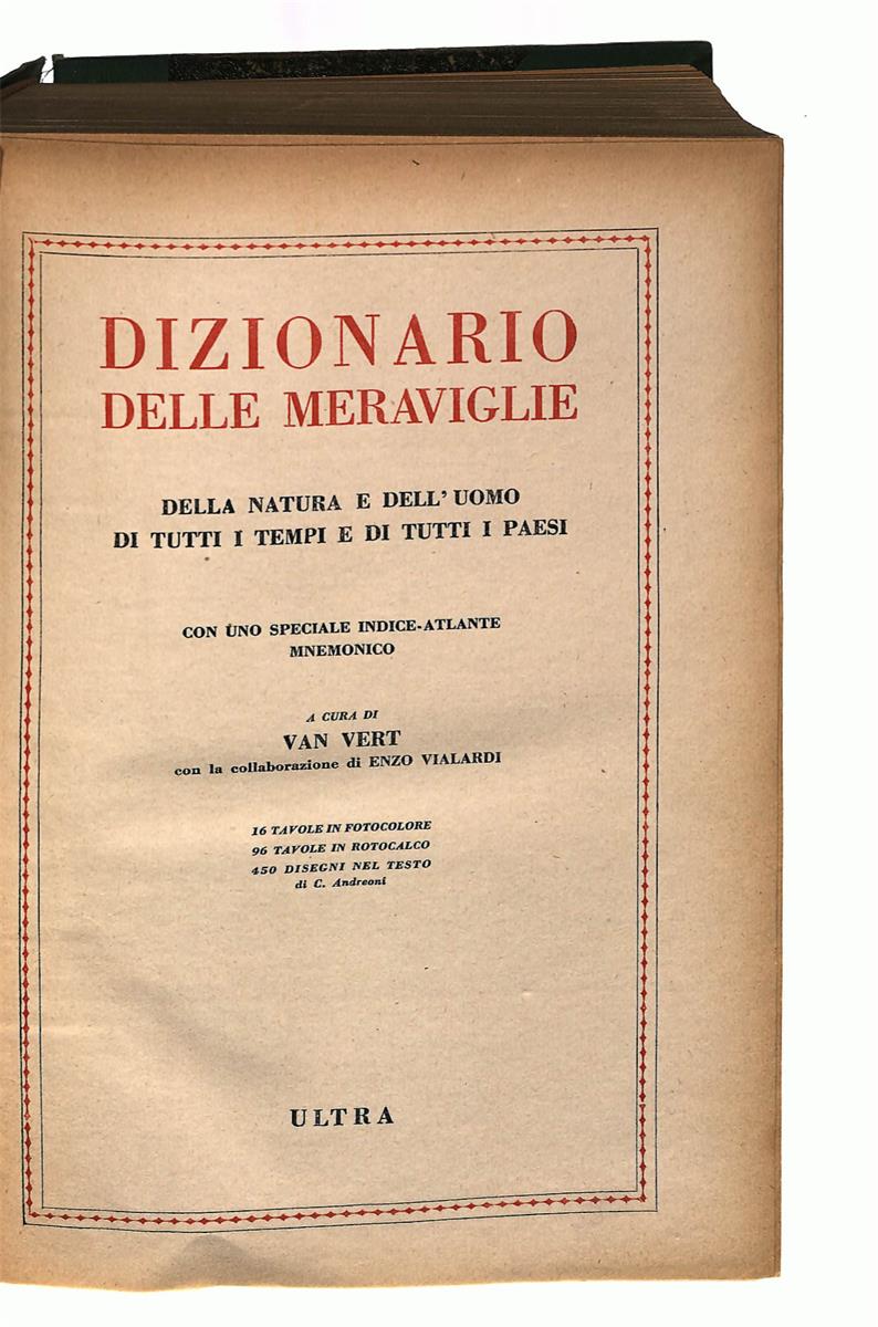 EBOND Dizionario Delle Meraviglie Van Vert Ultra Libro LI042259