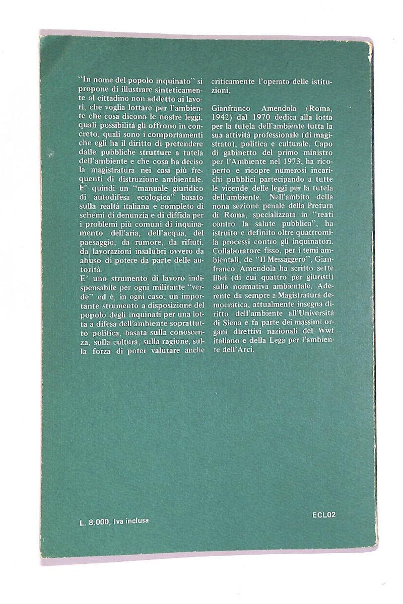 EBOND In Nome Del Popolo Inquinato Libro LI011960