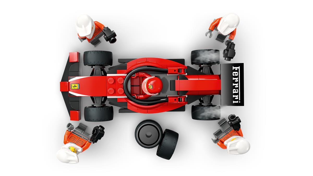 LEGO 60443 Pitstop e meccanici con monoposto Ferrari F1®