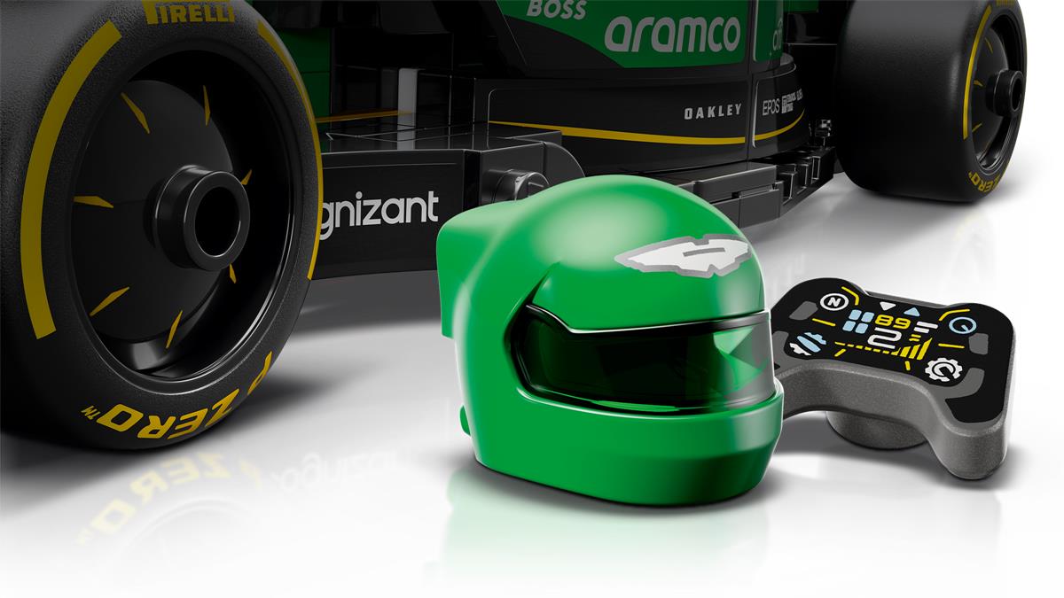LEGO 77245 Auto da corsa Aston Martin Aramco F1® AMR24