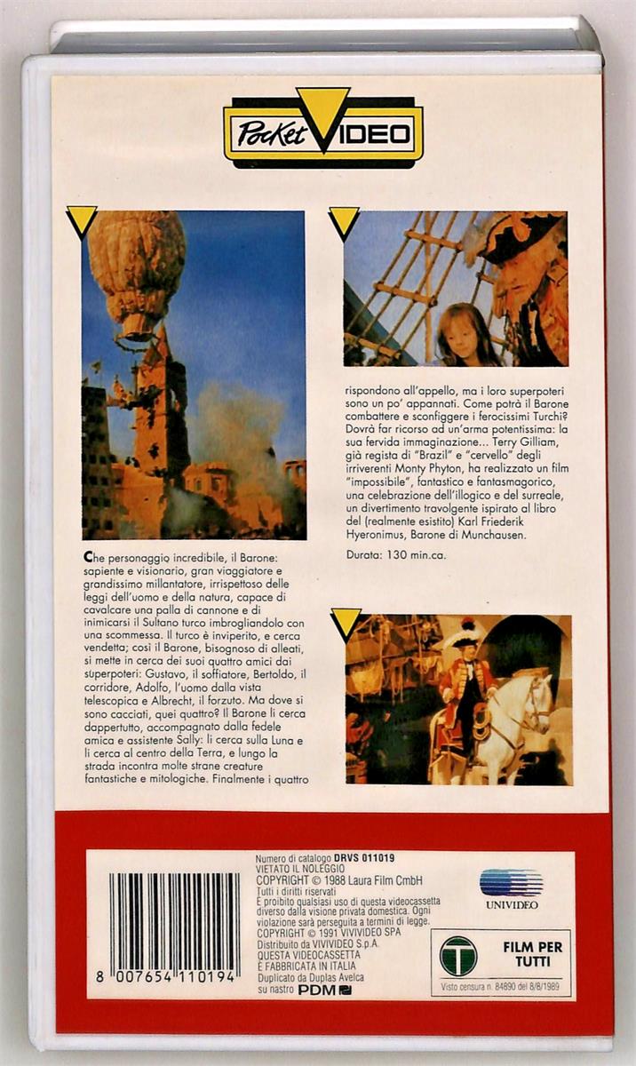 EBOND Le Avventure Del Barone Di Munchausen Vivivideo VHS VH005302