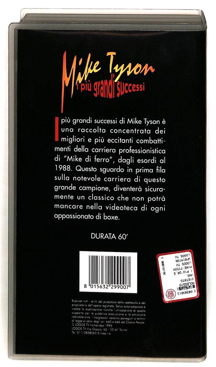 EBOND Mike Tyson i Piu Grandi Successi Logos Tv VHS VH005481