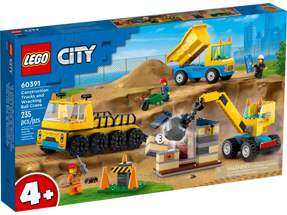 LEGO 60391 Camion da cantiere e gru con palla da demolizione