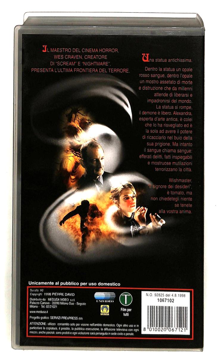EBOND Wishmaster Il Signore Dei Desideri Medusa VHS VH005207