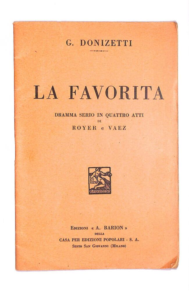 EBOND La Favorita Edizioni A. Barioni Libro LI013019
