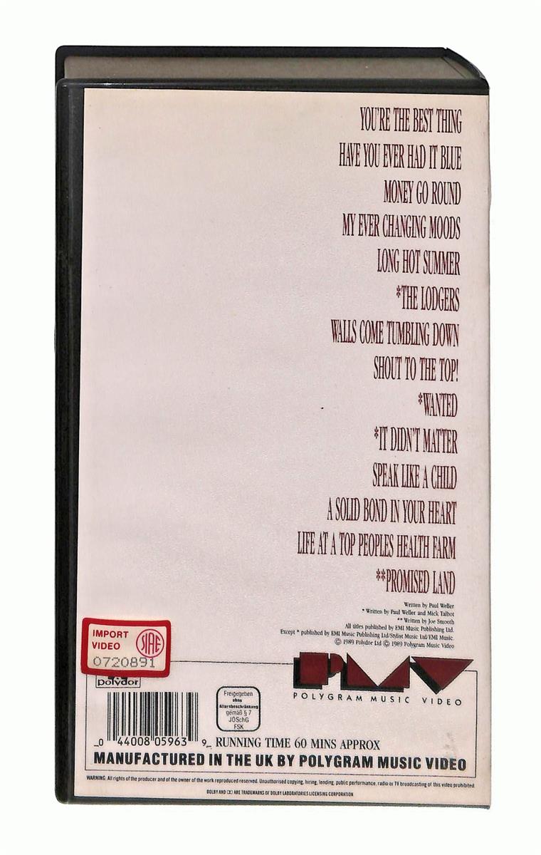 EBOND The Video Adventures Of The Style Council No Ita VHS VH003052
