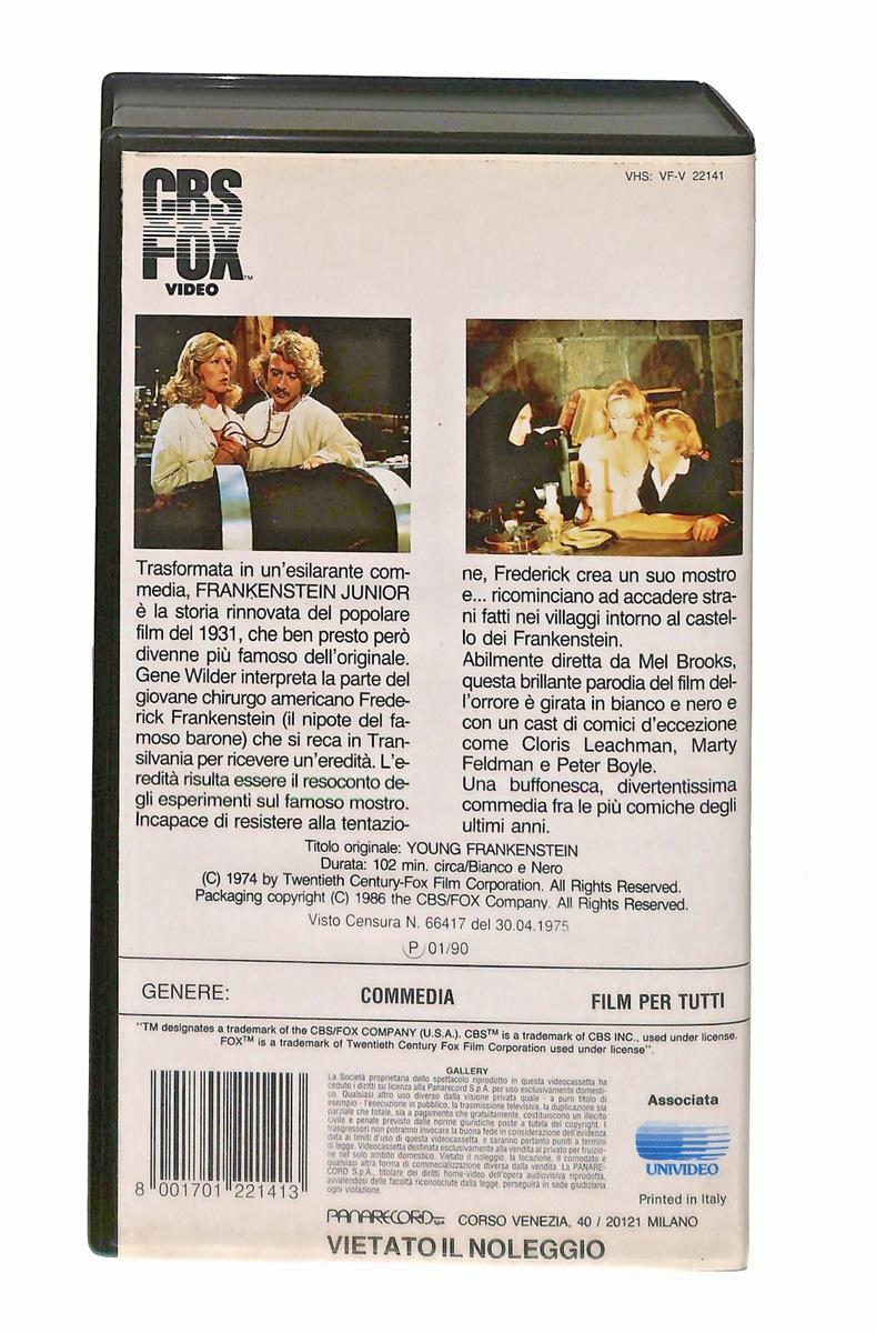 EBOND Frankenstein Junior Cbs Fox VHS VH003968