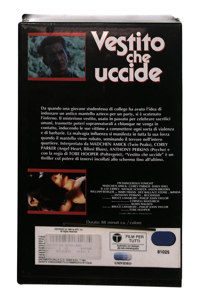 EBOND Vestito Che Uccide Cic Universal VHS VH004505