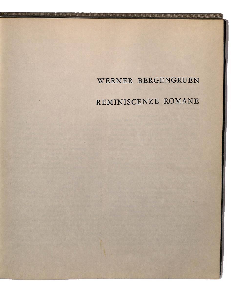 EBOND Reminiscenze Romane Werner Bergengruen Edizioni Paoline Libro LI041868