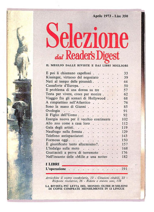 EBOND Selezione Dal Reader's Digest 1973 Aprile Libro LI013507