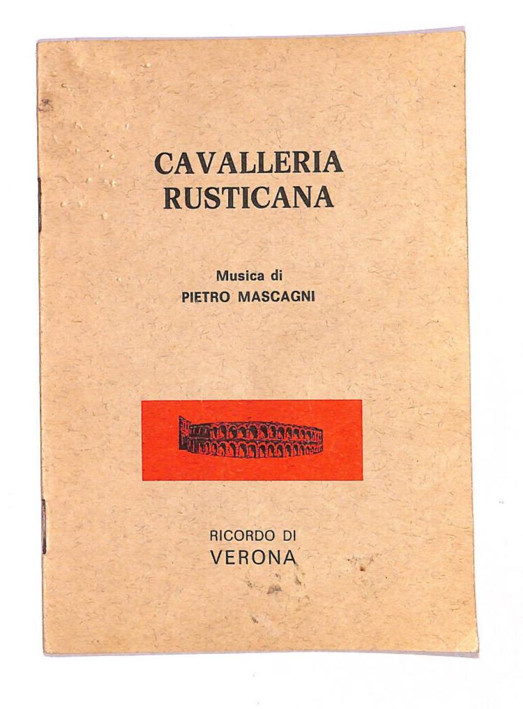 EBOND Cavalleria Rusticana Ricordo Di Verona Libro LI013032