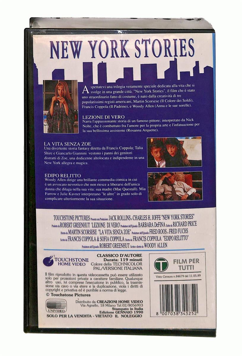 EBOND New York Stories Touchstone VHS VH003818
