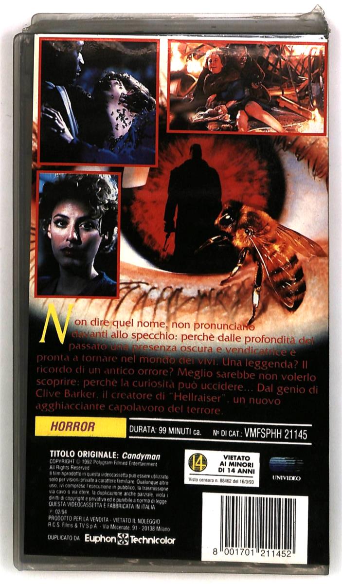 EBOND Candy Man Terrore Dietro Lo Specchio Panarecord Rcs VHS VH005177