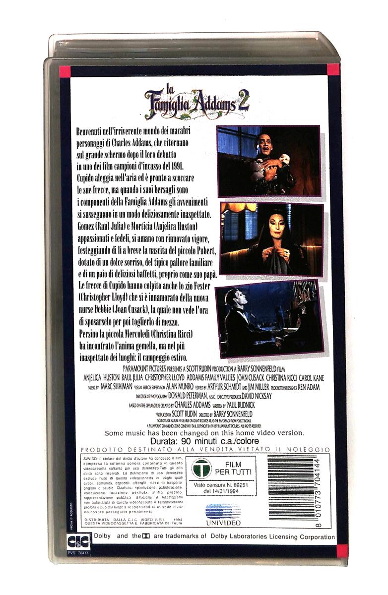 EBOND La Famiglia Addams 2 Paramount Cic VHS VH003318