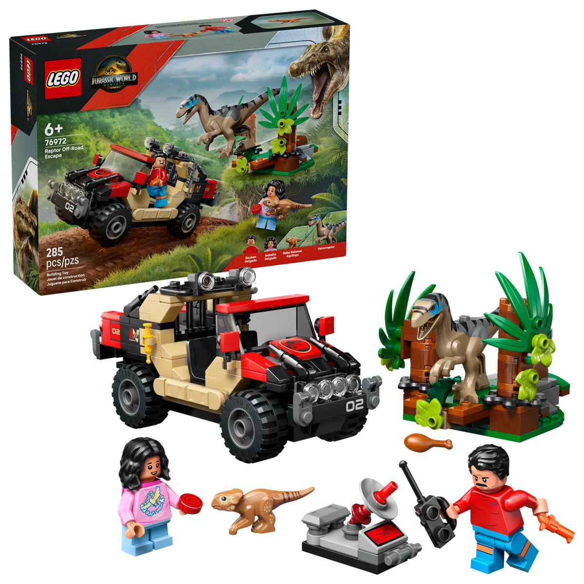 LEGO 76972 Fuga dal Raptor sul fuoristrada