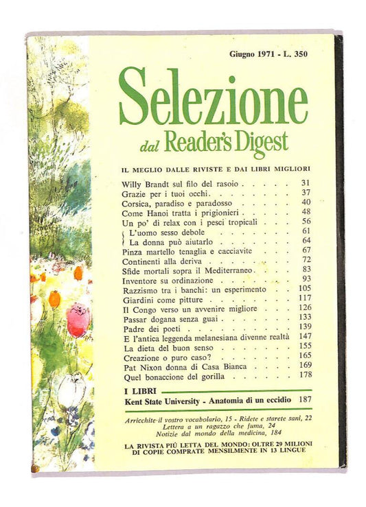 EBOND Selezione Del Reader's Digest 1971 Giugno Libro LI013059