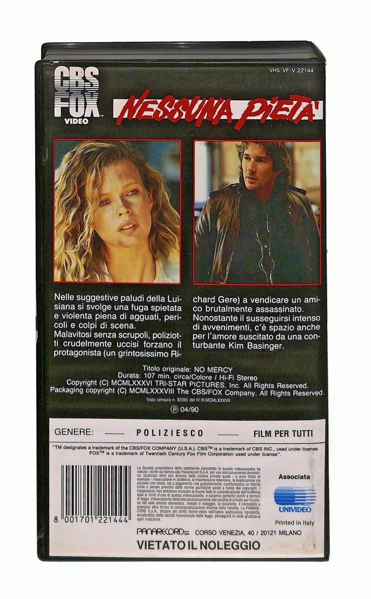 EBOND Nessuna Pieta Fox Cbs VHS VH004765
