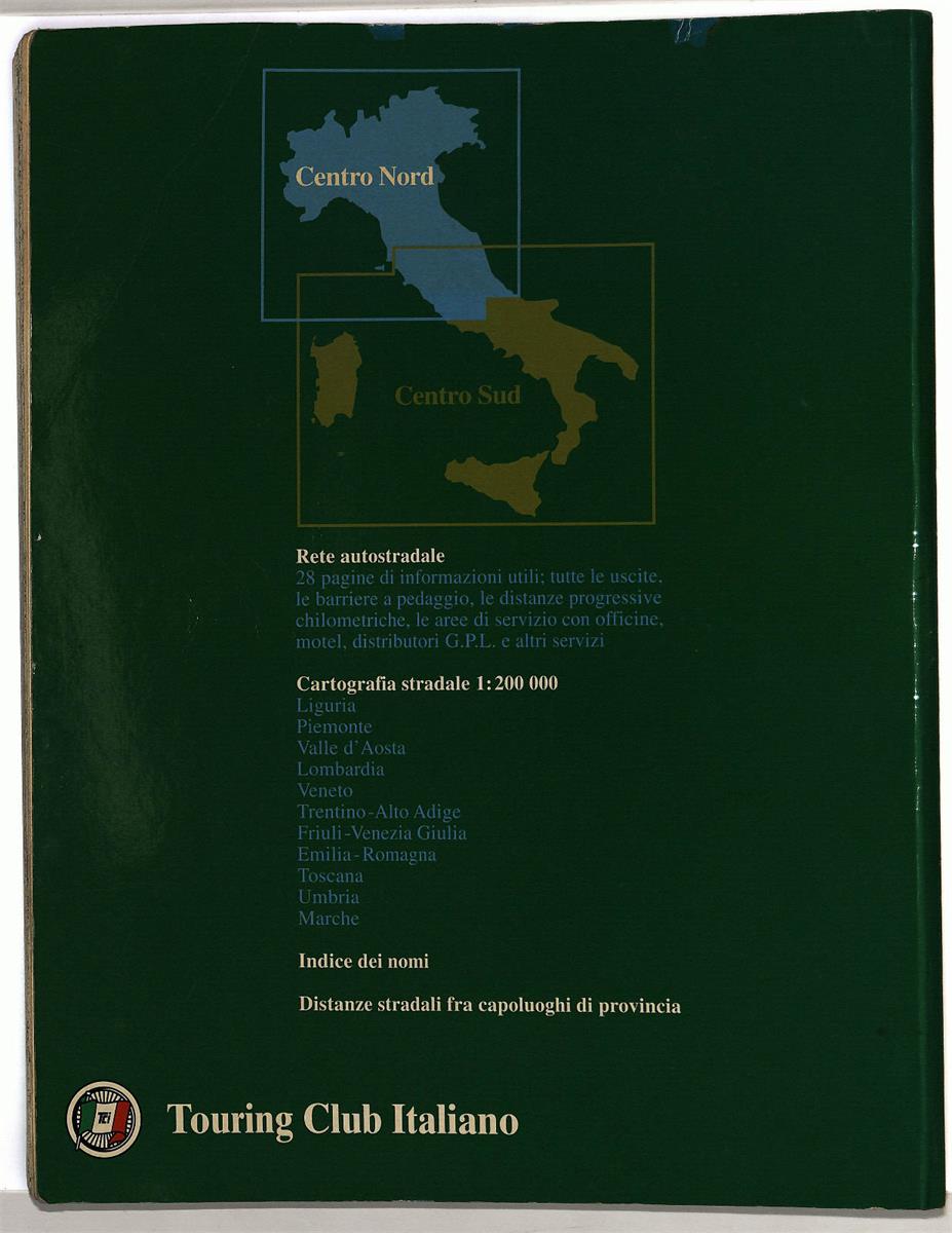 EBOND Atlante Stradale D'italia Centro Nord Touring Club Italiano Libro LI028655