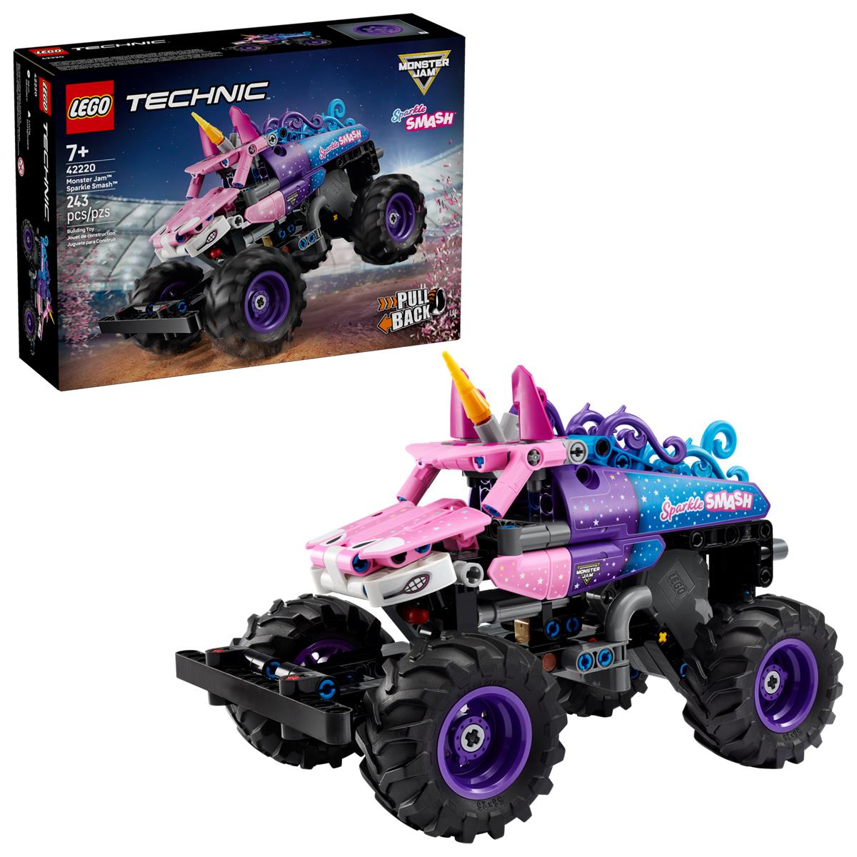 LEGO 42220 Monster Jam™ Sparkle Smash™ a retrocarica