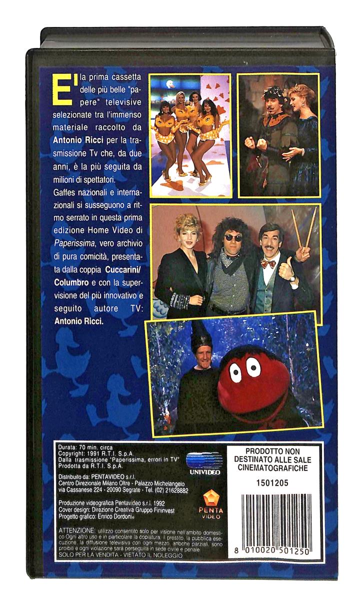 EBOND Paperissima Errori In Tv Video 5 VHS VH005269