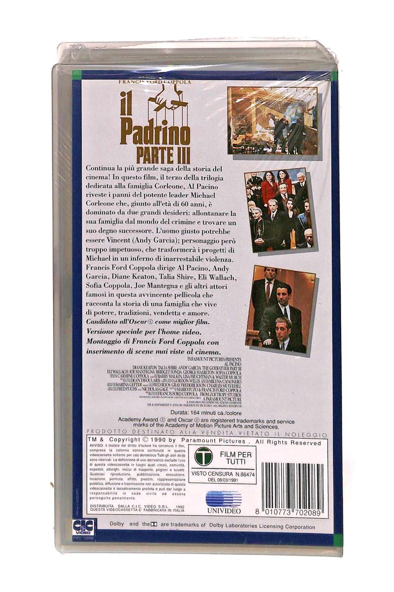 EBOND Il Padrino Parte Iiil Paramount Cic VHS VH003474