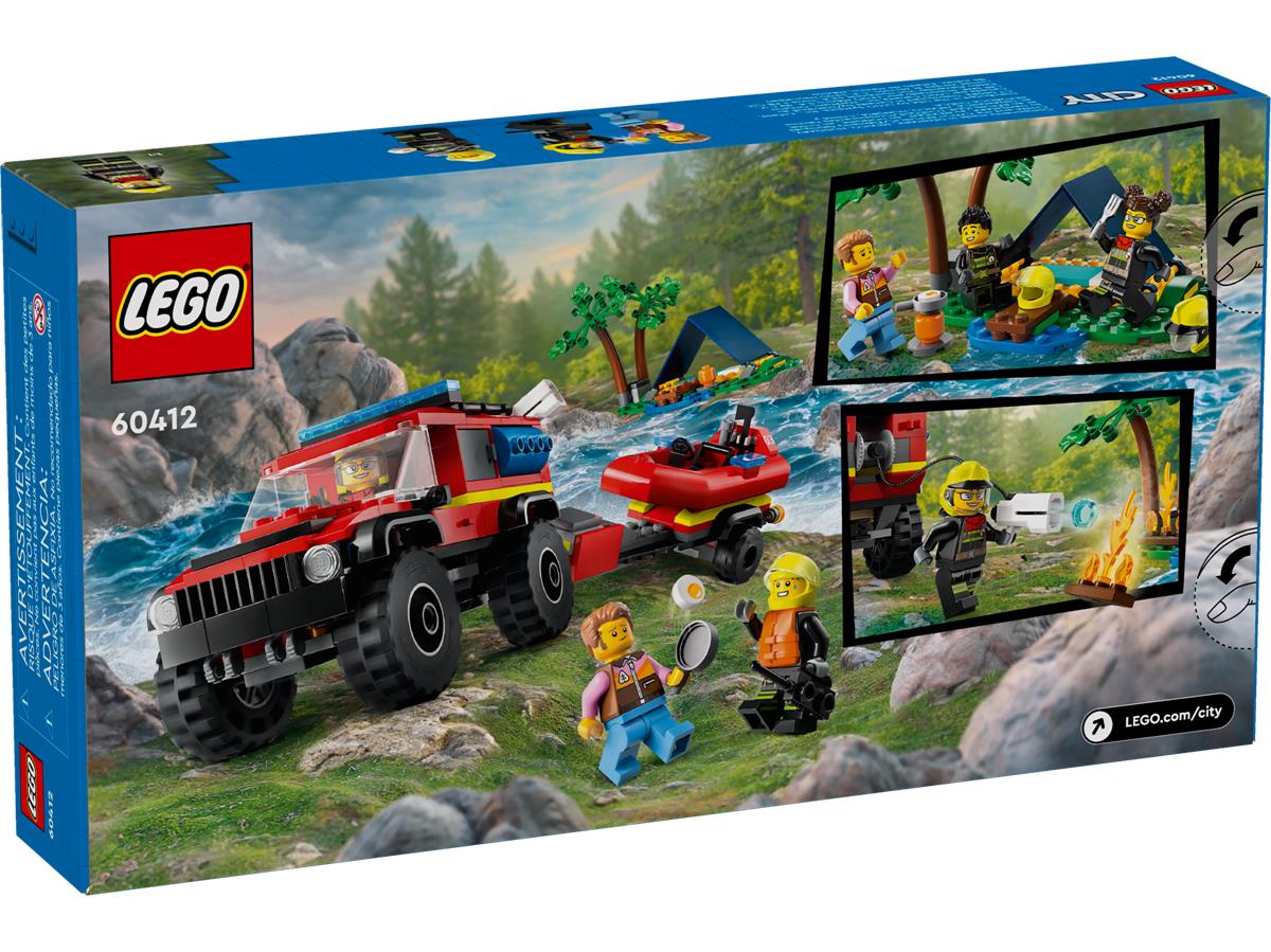 LEGO 60412 Fuoristrada antincendio e gommone di salvataggio