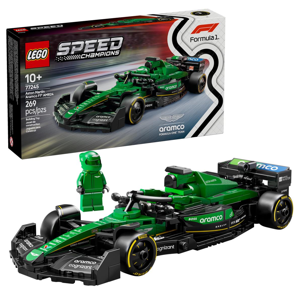 LEGO 77245 Auto da corsa Aston Martin Aramco F1® AMR24