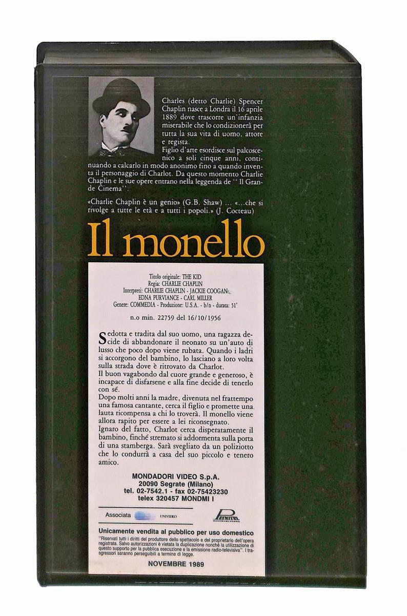 EBOND Il Monello Charlie Chaplin Mondadori Video VHS VH003632