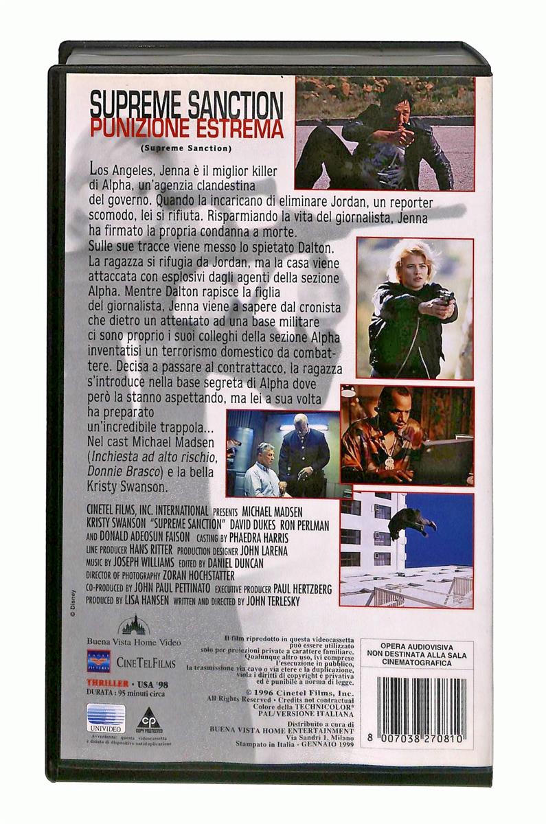 EBOND Supreme Sanction Punizione Estrema Buena Vista Home Video VHS VH004813