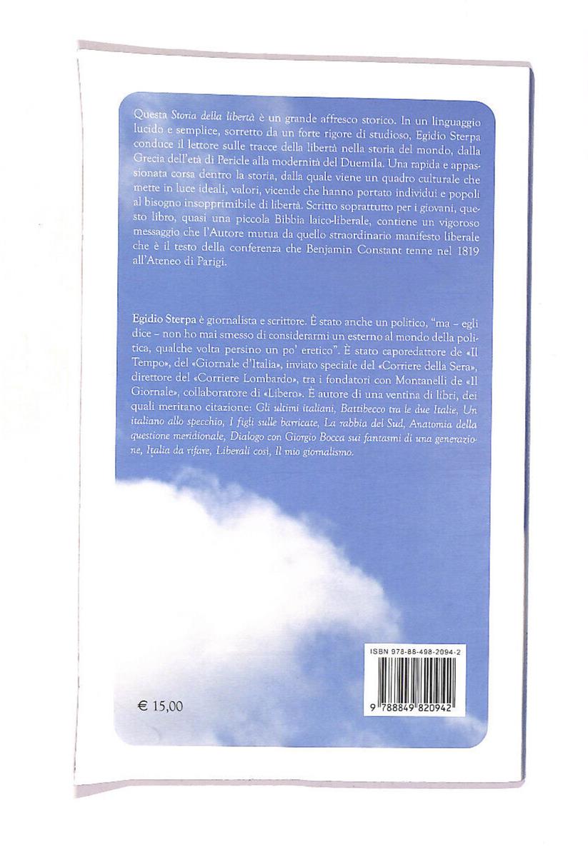 EBOND Storia Della Liberta Libro LI009511