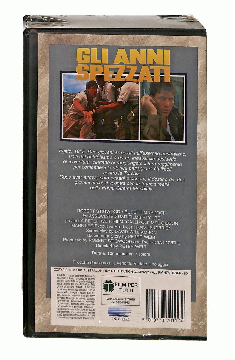 EBOND Gli Anni Spezzati Cic VHS VH003477