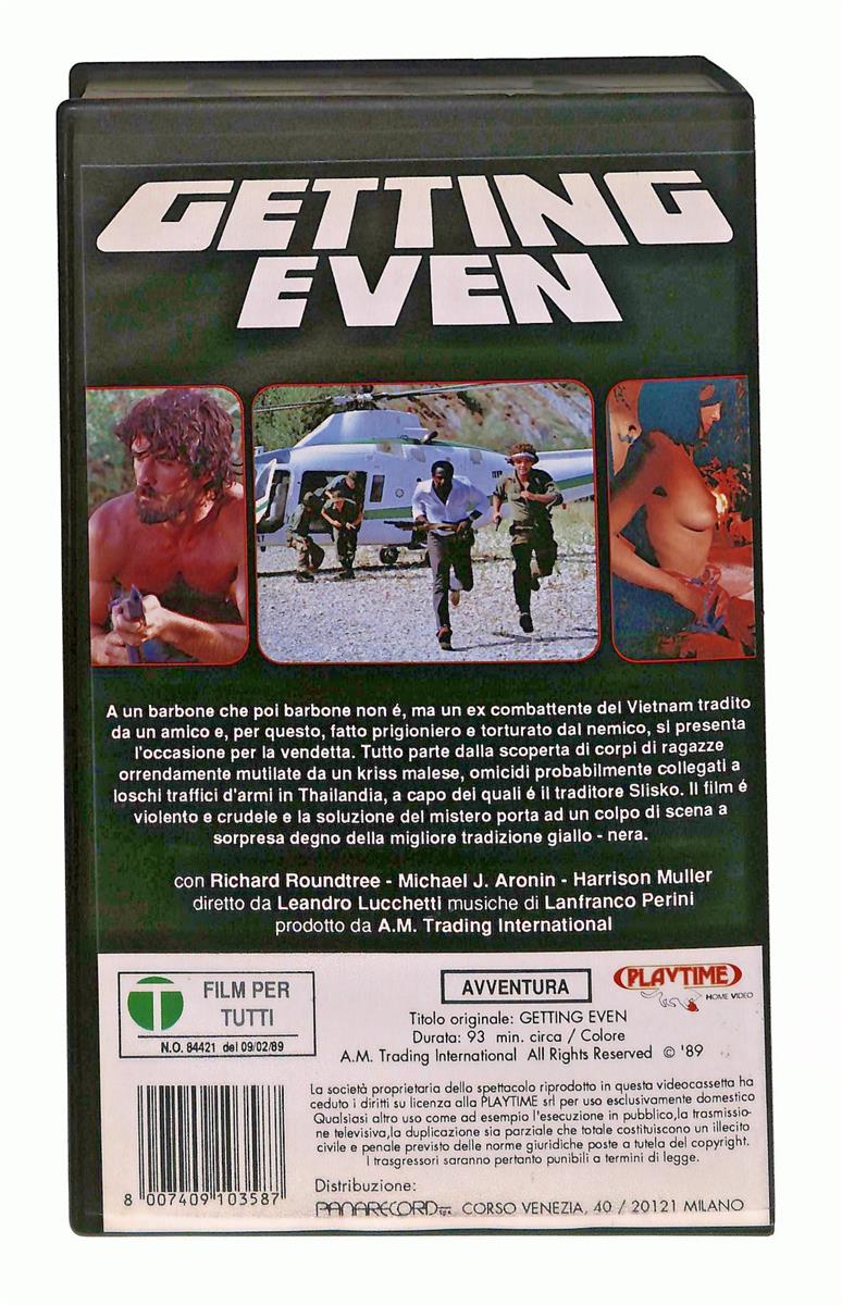EBOND Getting Even Playtime VHS VH003568