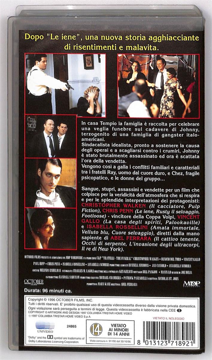 EBOND Fratelli The Funeral Columbia VHS VH004880