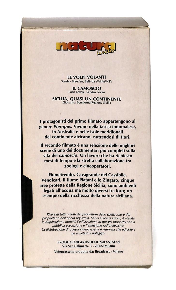 EBOND Natura In Video N 12 Le Volpi Volanti Camoscio Sicilia VHS VH003587