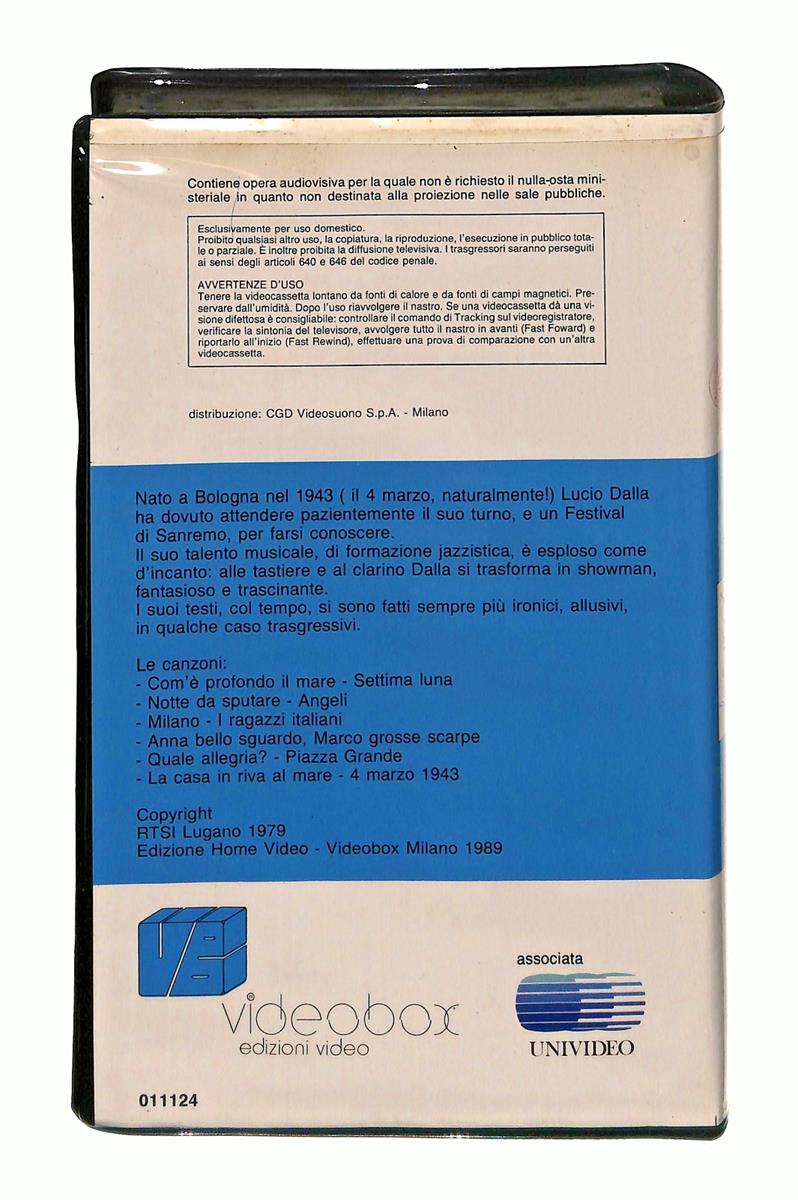 EBOND Lucio Dalla Cantautori Videobox VHS VH003657
