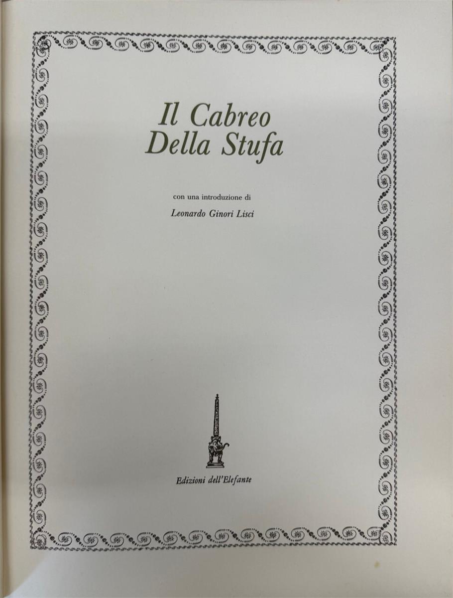 EBOND Il Cabreo Della Stufa Edizioni Dell’elefante 1985 Libro LI041446