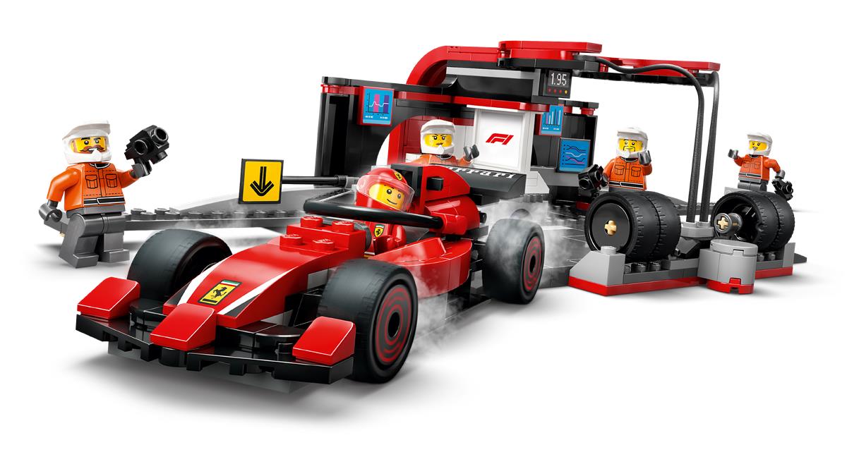 LEGO 60443 Pitstop e meccanici con monoposto Ferrari F1®