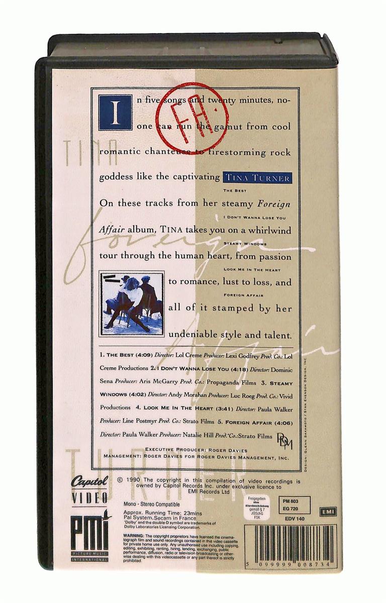 EBOND Tina Turner Foreign Affaire Pmi No Ita In Lingua Inglese VHS VH003771