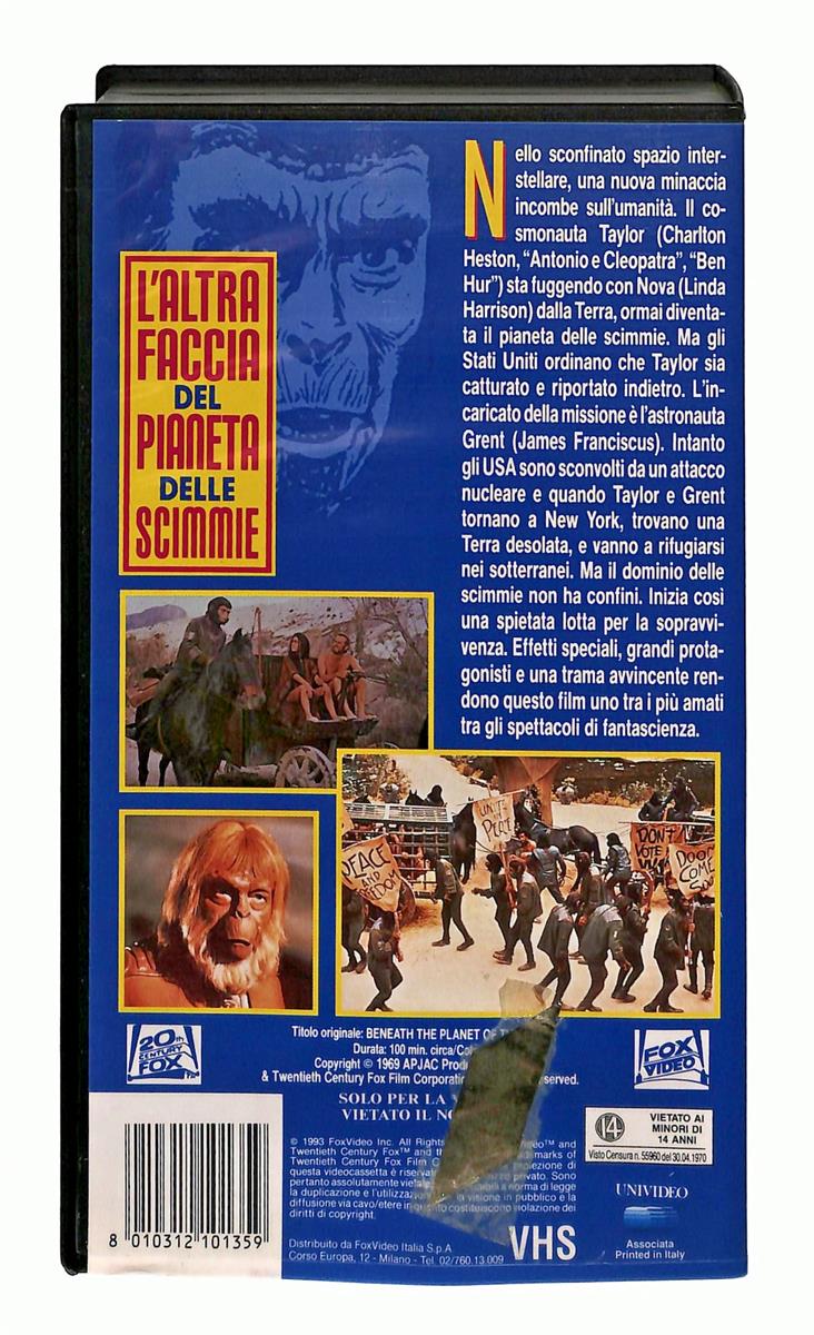 EBOND L Altra Faccia Del Pianeta Delle Scimmie Fox VHS VH005060