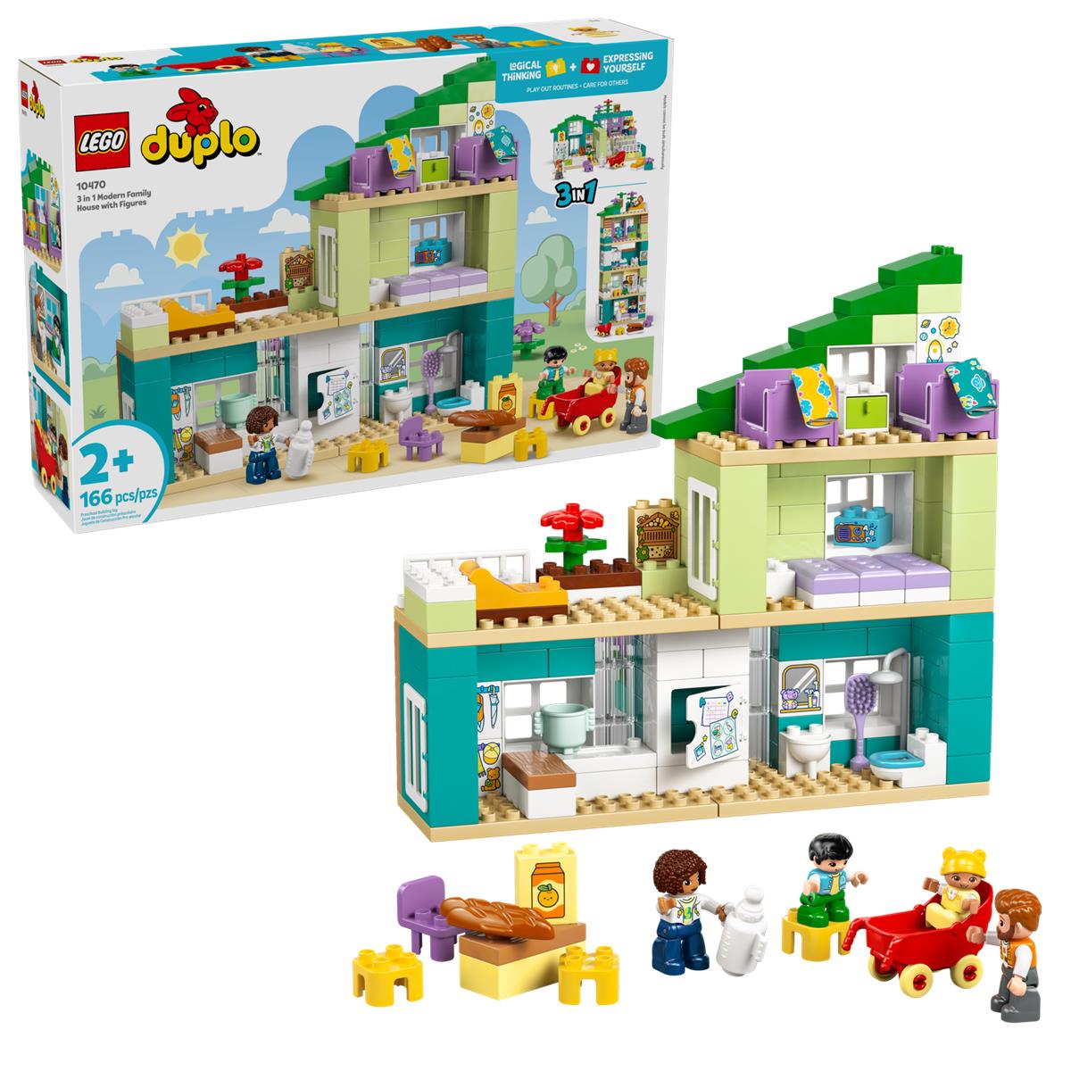 LEGO 10470 Casa familiare moderna 3 in 1 con personaggi